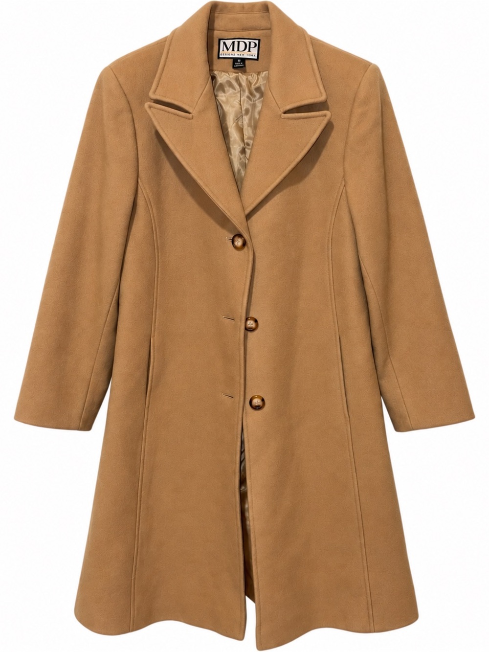 Women's Size 10 Camel Colored 100% Wool Coat